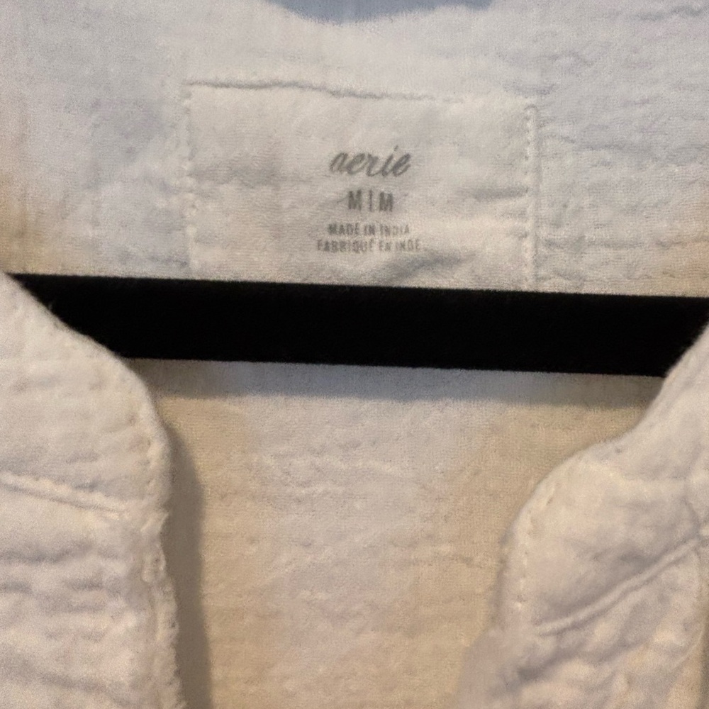 Aerie White Textured Shirt - Picture 3 of 7